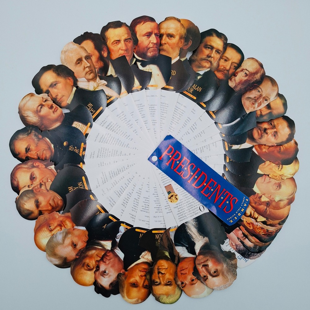 1998 Fandex Family Field Guides Presidents Washington to Clinton Complete Deck
